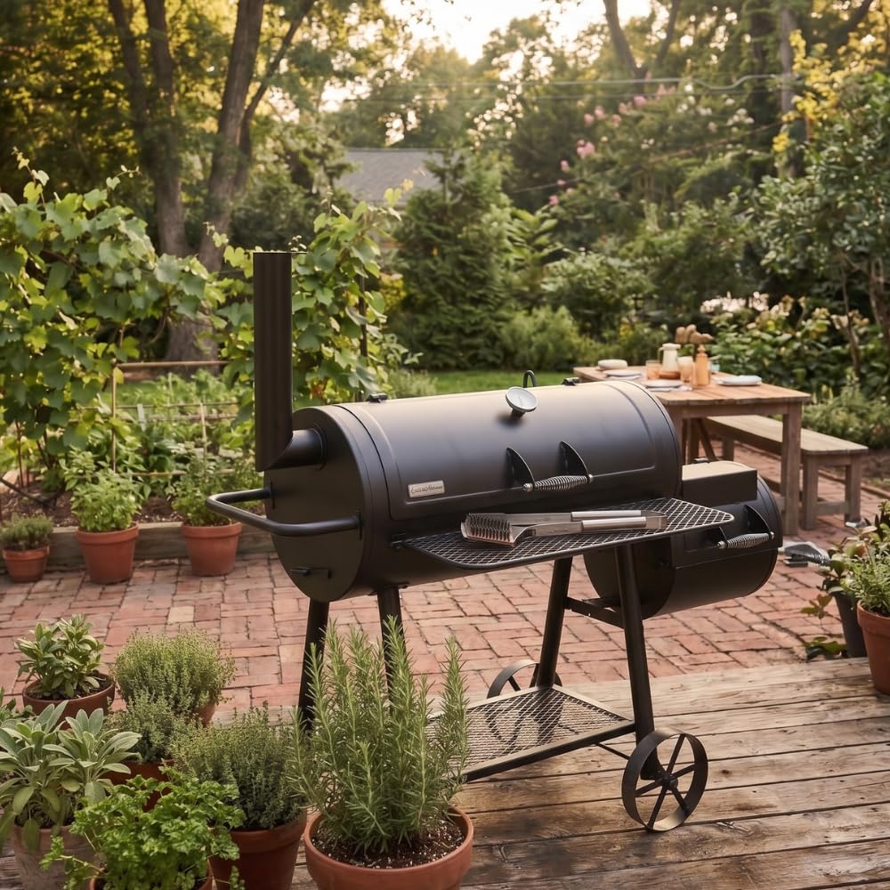 Captiva Designs Smoker Grill Extra Large Outdoor Charcoal Barbecue Grill | Cooking Area (941 sq.in. in Total) Offset Smoker, Heavy Duty Smoker and Grill Combo for Backyard Garden Patio BBQ customer photo 2