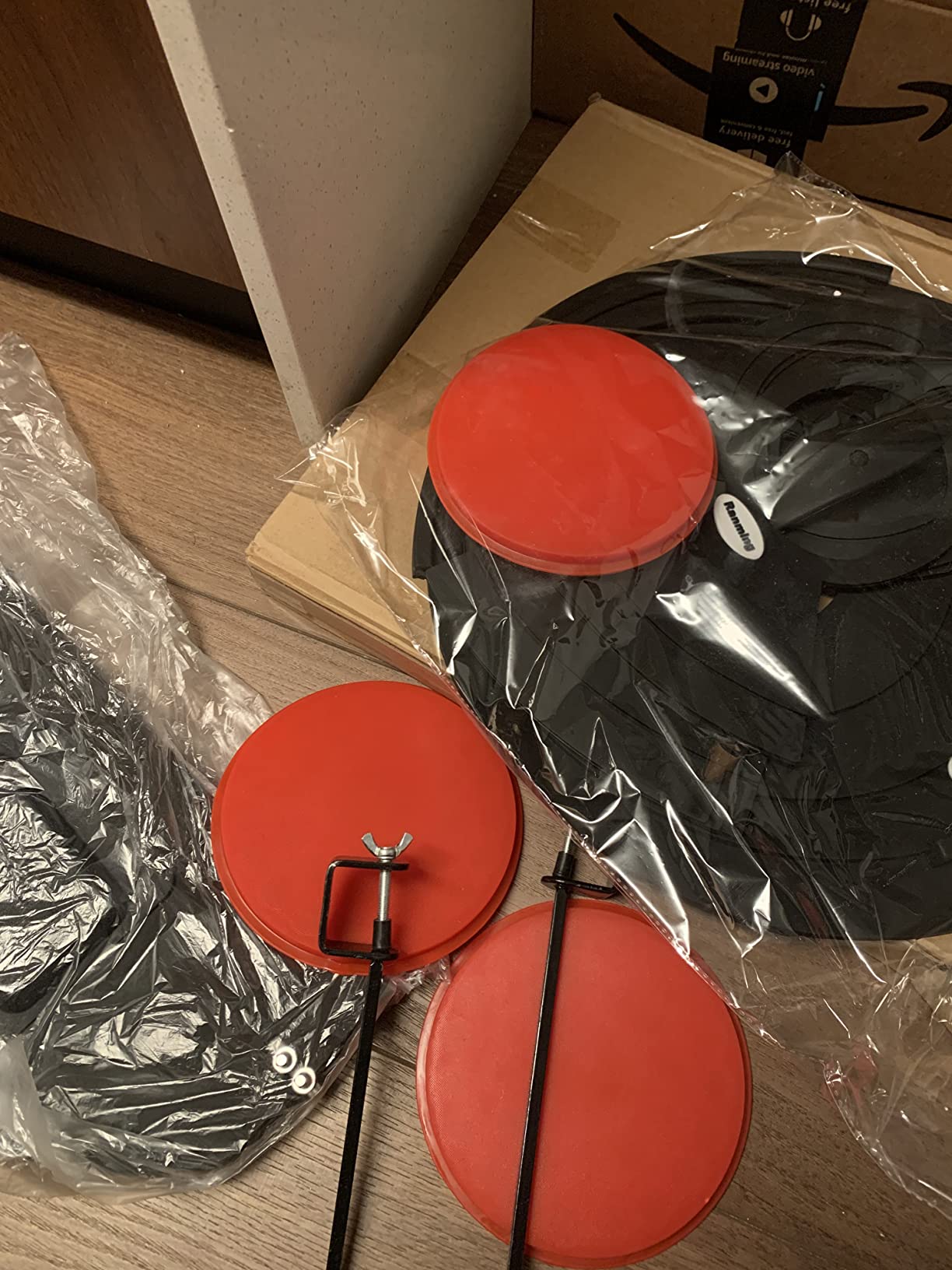 RANMING Silicone Drum Mute Pads, 9 Pcs, Reduce 90% Volume | Silicone Double-Layer Mute Pads Set With Mutes Sized 10,12,14,16-Inch, 1 Bass Mute, 4 Trimmable Cymbal Mute For Custom Fit customer photo 1