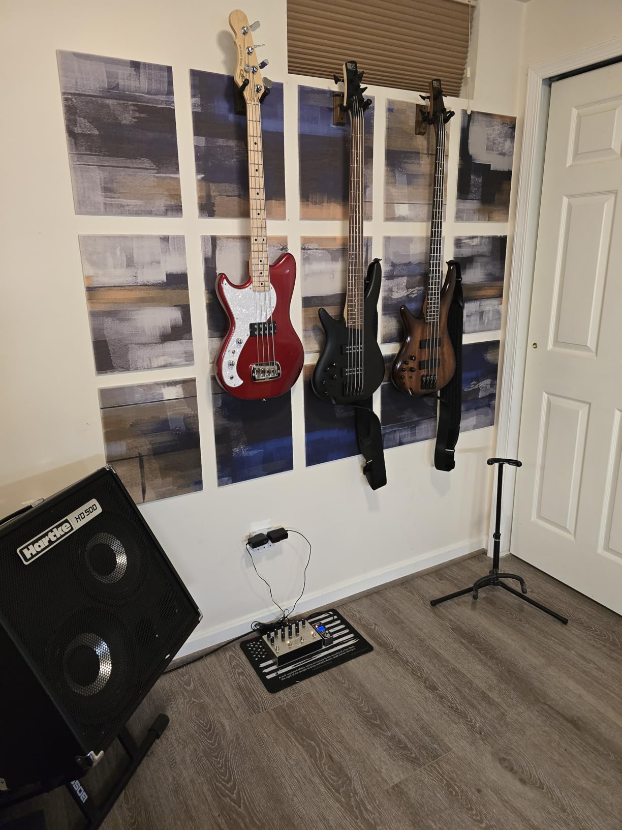 Guitar Wall Mount 3 Pack, Black Walnut Wood Guitar Hanger, U-Shaped Guitar Wall Hanger Mount, Guitar Holder Hook Stand Wall for Acoustic, Electric Guitar, Banjo, Bass, Gift for Guitar Player customer photo 2