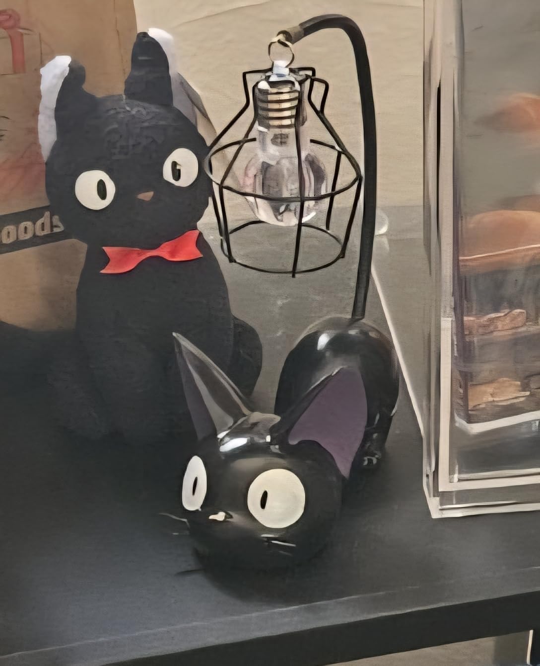 OVANUS Jiji Cat Lamp, Kiki's Delivery Service Night Light for Anime Fans | Resin Black Cat Lamp for Bedroom Desk Shelf Decor Gift customer photo 1