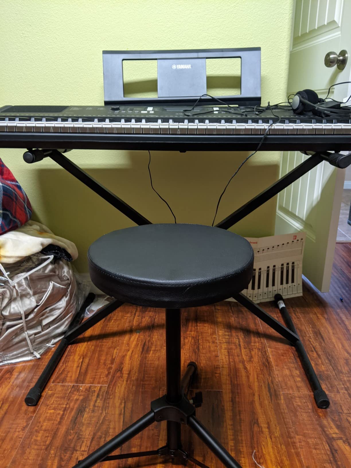 EASTROCK Drum Throne,Padded Drum Seat Drumming Stools with Anti-Slip Feet for Adults and Kids Drummers (Black Upgrade) customer photo 1