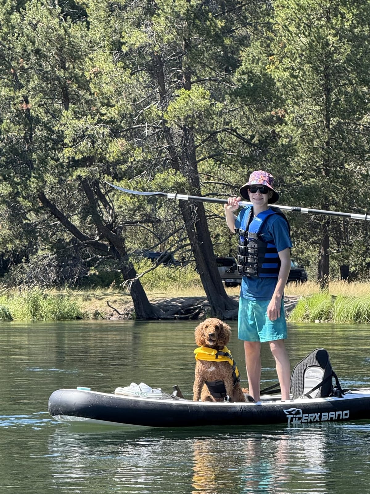 TIGERXBANG 10.2'x35''x8'' Inflatable Kayak with Detachable Seat, SUP-Kayak Set Includes Hand Pump/Aluminum Oar/Backpack, Boat for Adults/Youth | for Fishing, Touring customer photo 1