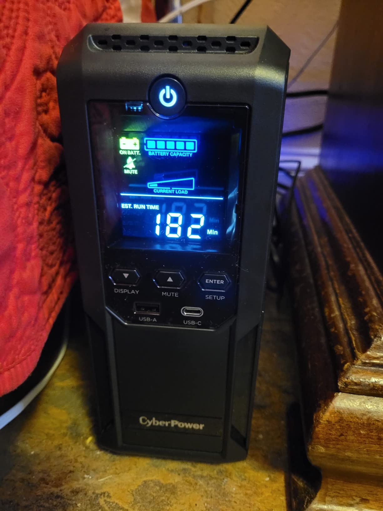 CyberPower CP1500AVRLCD3 Intelligent LCD UPS Battery Backup | 1500VA/900W, 12 Outlets, 2 USB Ports, AVR, Mini Tower, UL Certified customer photo 1