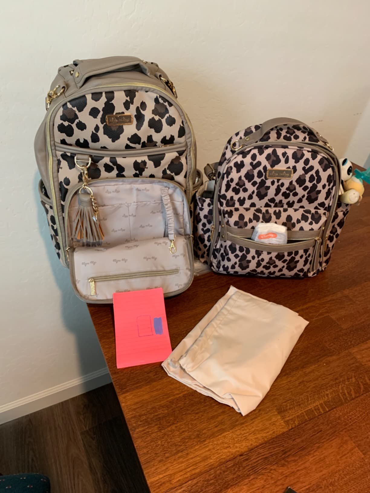 Itzy Ritzy Boss Plus Diaper Bag Backpack with 19 Pockets (Vanilla Latte) | Large Diaper Bag Backpack Includes 2 Insulated Bottle Pockets, Changing Pad, Stroller Clips, Padded Straps, Travel-Ready customer photo 1