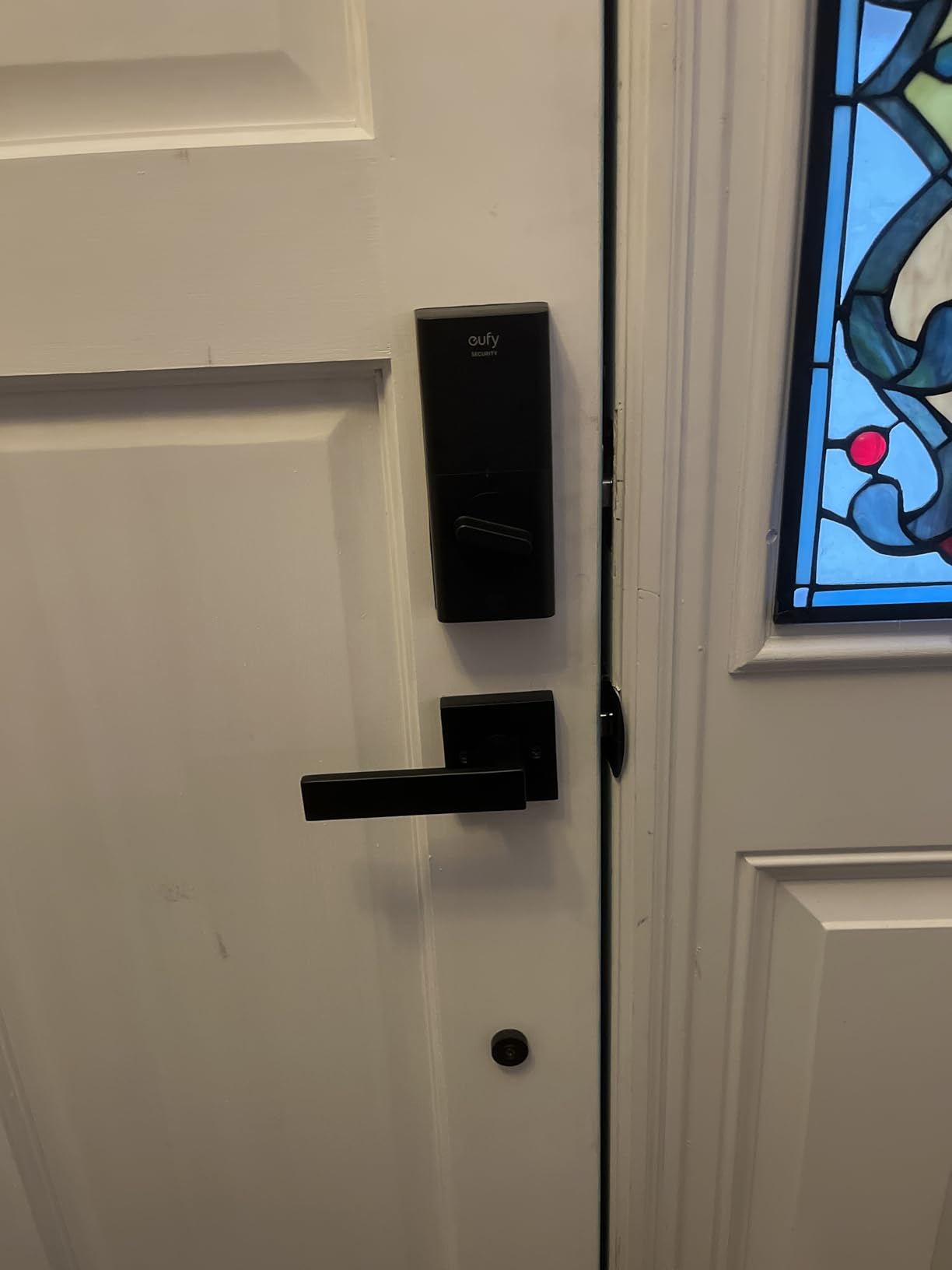eufy Security Smart Lock C210, Keyless Entry Door Lock, Built-in Wi-Fi | 4 AA Batteries Included, Easy Installation, Smart Door Lock Deadbolt, No Bridge Required, Touchscreen Keypad, Black customer photo 1