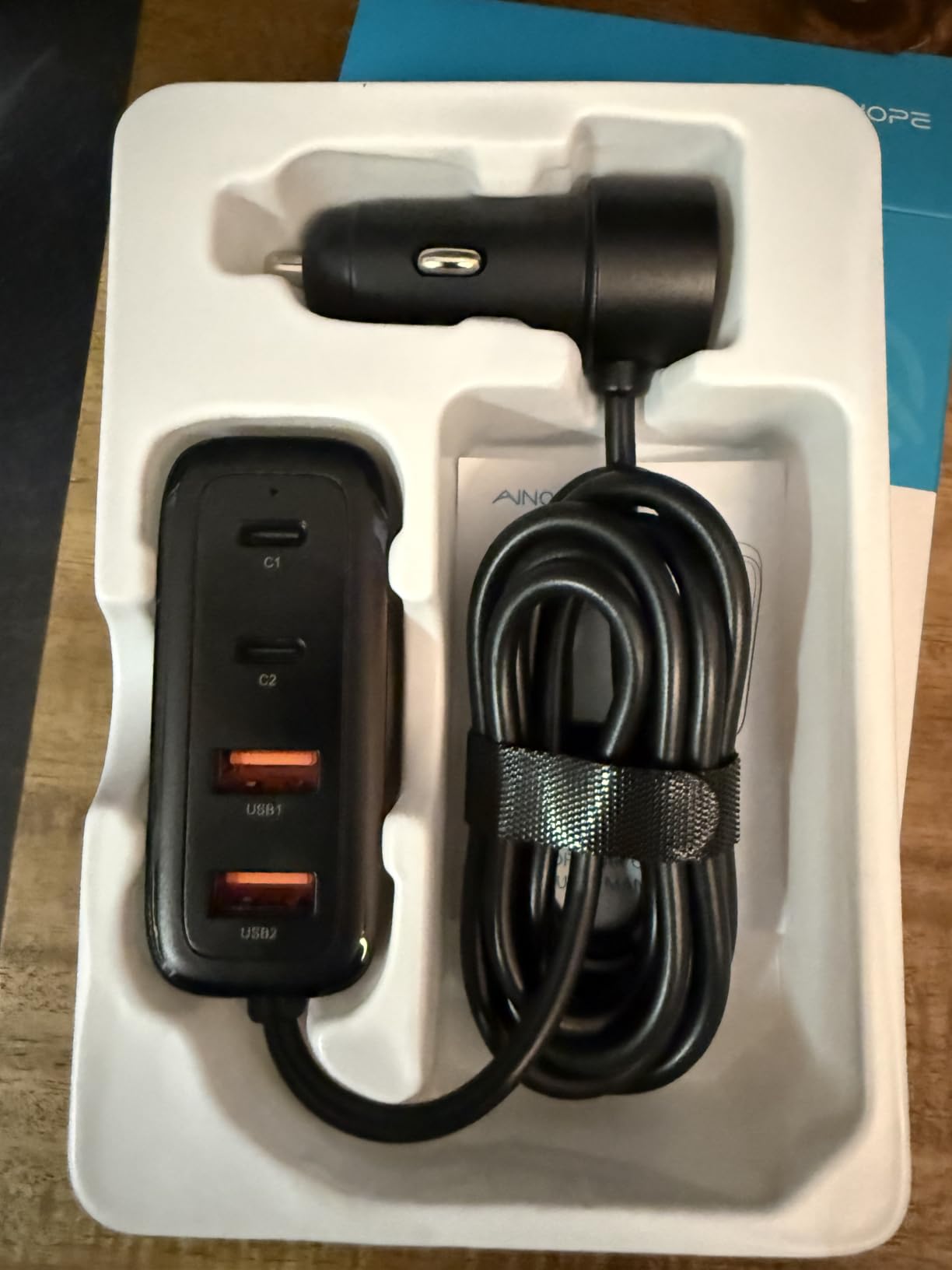 AINOPE PD&QC 108W Multiple Ports Car Charger, Cigarette Lighter USB Charger | Car Charger Adapter Fast Charging for iPhone 17 [+5FT Cable], 12V Road Trip Essentials for Kids, Car Accesories customer photo 2