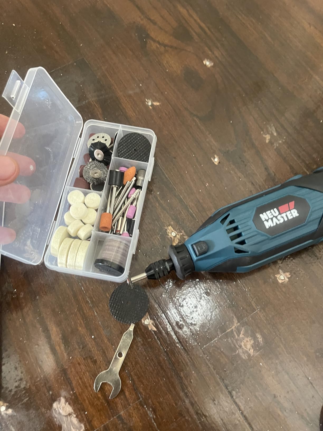 NEU Master 200W Rotary Tool Kit, 10000-35000RPM Corded Rotary Tool for DIY | Variable Speed, 160 Accessories, Powerful Rotary Tool Kit for Cutting, Sanding, Grinding, Polishing, Engraving & Drilling customer photo 2