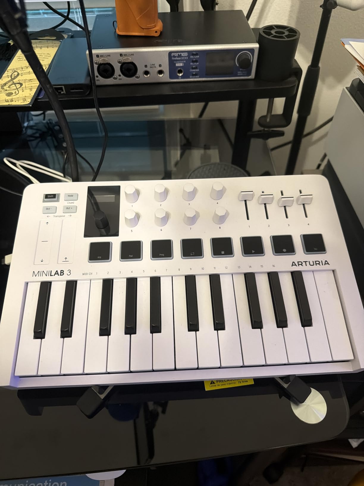 Arturia MiniLab 3 Universal MIDI Controller, White customer photo 1
