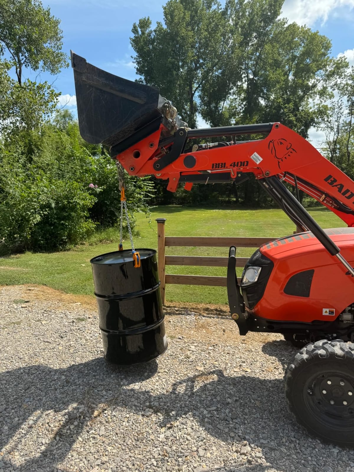 55 Gallon Drum Lift, 2200 lbs Chain Drum Lifter for 30-55 Gal Steel Drums customer photo 1