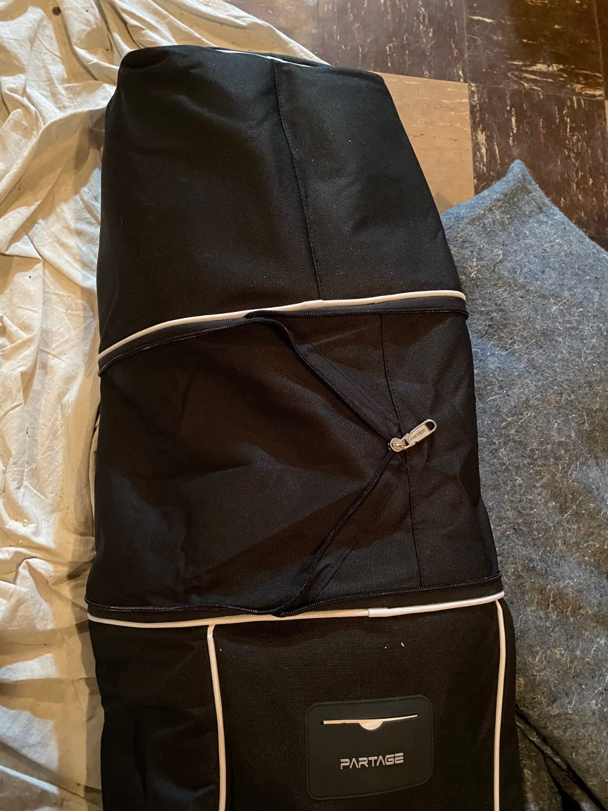 Partage Ski Bag - Ski Bag with Wheels Waterproof Ski Travel Bag 600D Heavy Duty Oxford Fabric - Adjustable Length Up to 200cm Easy to Store and Transport Suitable for Men Women customer photo 2