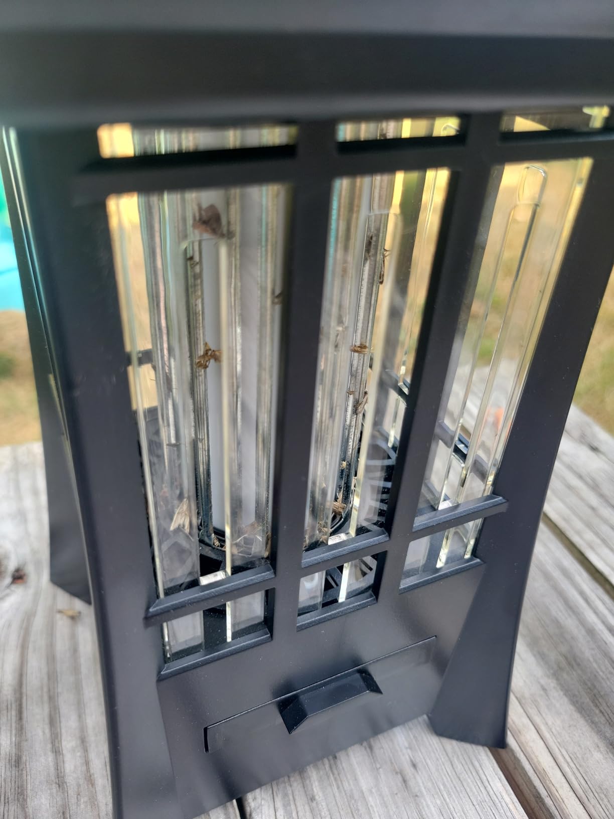 PIC Solar Bug Zapper, Cordless Patio Lantern, 600V Zapping Grid, 2 In 1 Light Mode with LED Flame Effect, Wide 1/2 Acre Coverage, Weatherproof, Auto On/Off, Showstopping Fly Trap Design, Pack of 2 customer photo 2