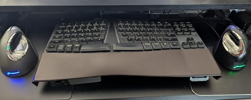 Perixx PERIBOARD-335BL Wired Ergonomic Mechanical Compact Keyboard - Low-Profile Blue Clicky Switches - Programmable Feature with Macro Keys - Compatible with Windows and Mac OS X - US English customer photo 1