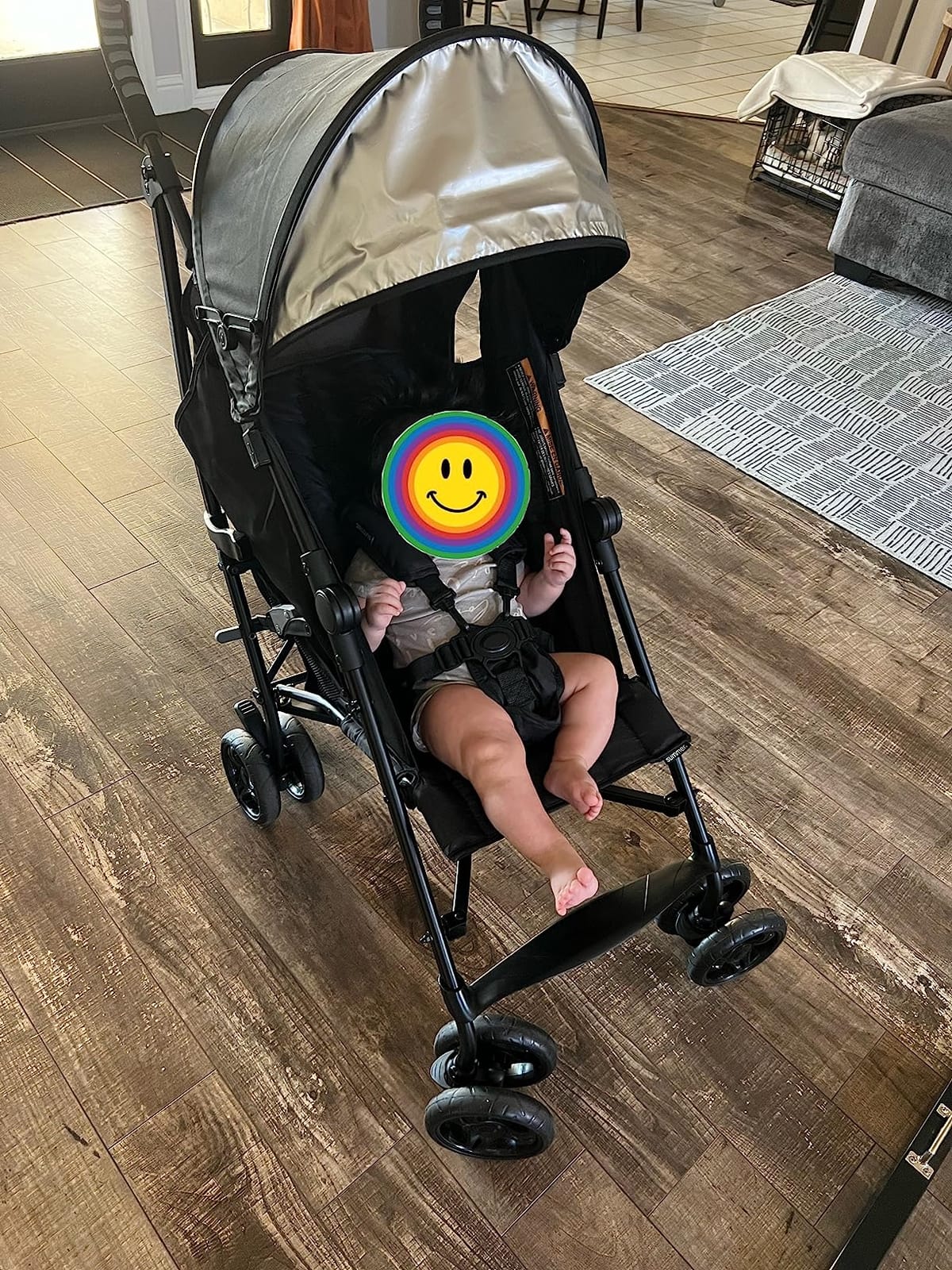 3Dlite ST Convenience Stroller, Black & Gray - Lightweight Stroller with Steel Frame, Large Seat Area, Multi-Position Recline, Large Storage Basket - Infant Stroller for Travel and More customer photo 1