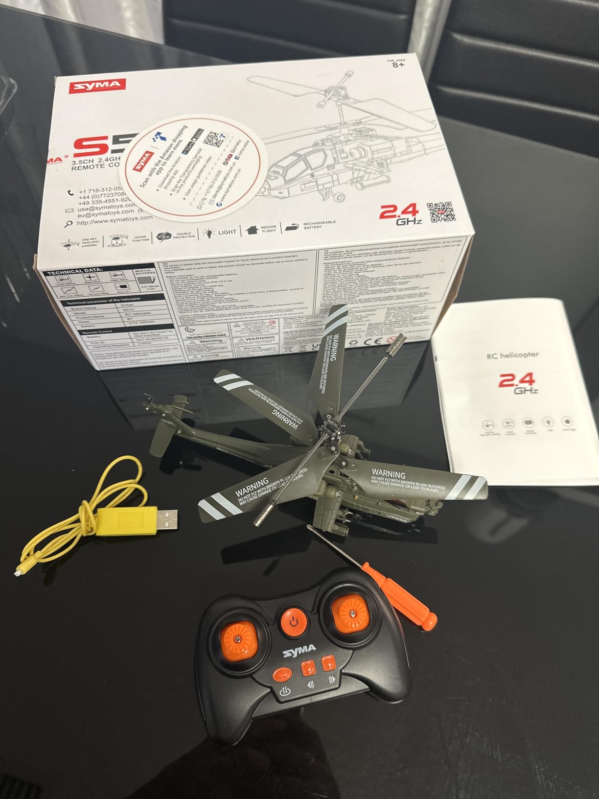 SYMA S51H RC Helicopter for Kids, Military Remote Control Helicopter | One-key Takeoff/Landing, LED Lights, Low-battery Alerts for Beginner Indoor Flying, Patrol Missions and Target Landing Play customer photo 2
