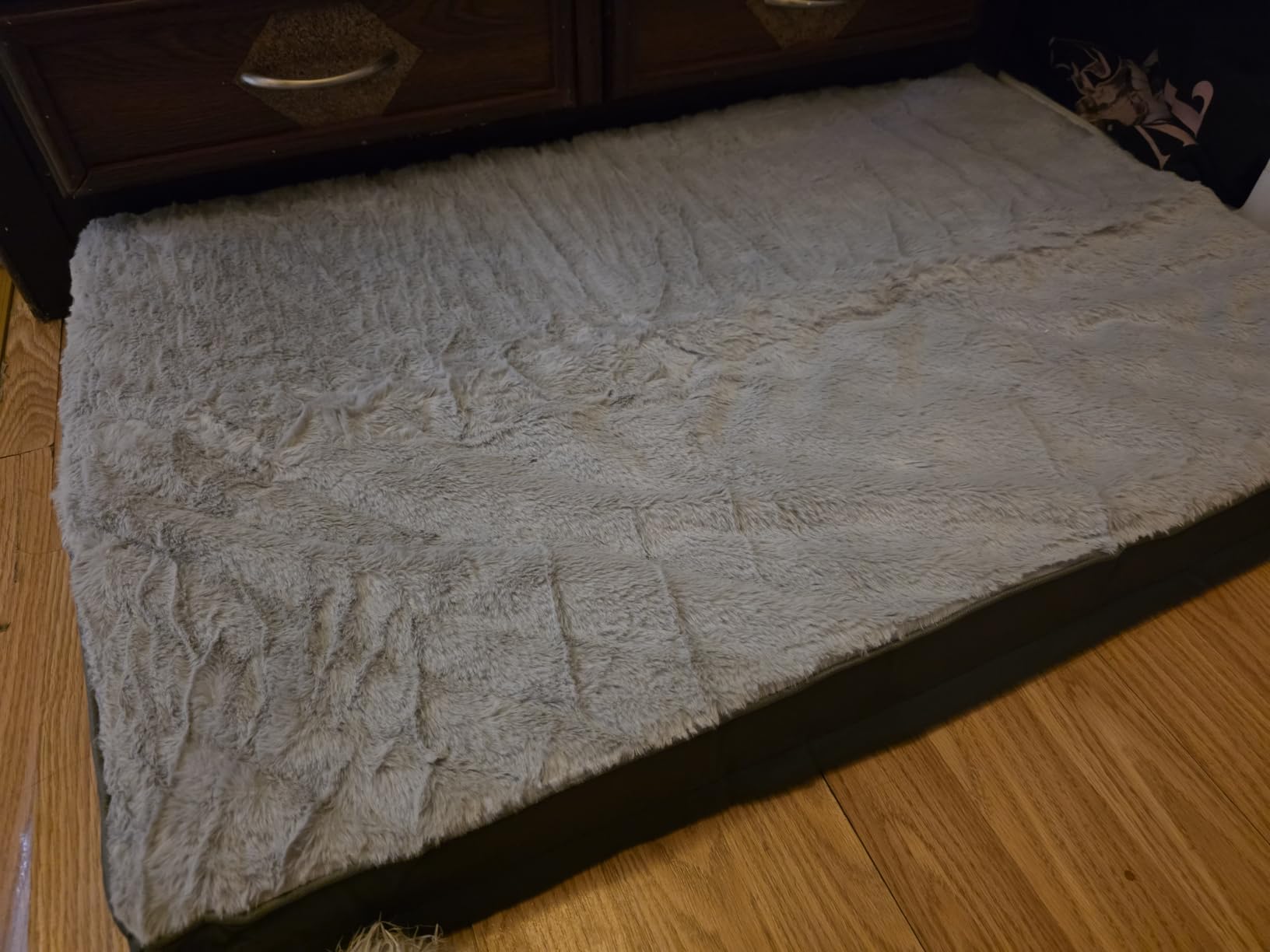 Sunheir Washable Orthopedic Large Dog Bed with Removable Cover, Pet Bed Mat | Big Waterproof Dog Crate Bed, Egg Crate Foam Support, Anti-Slip Bottom, Easy-Clean, Soft Plush Dog Beds Large Sized Dog, Grey customer photo 2