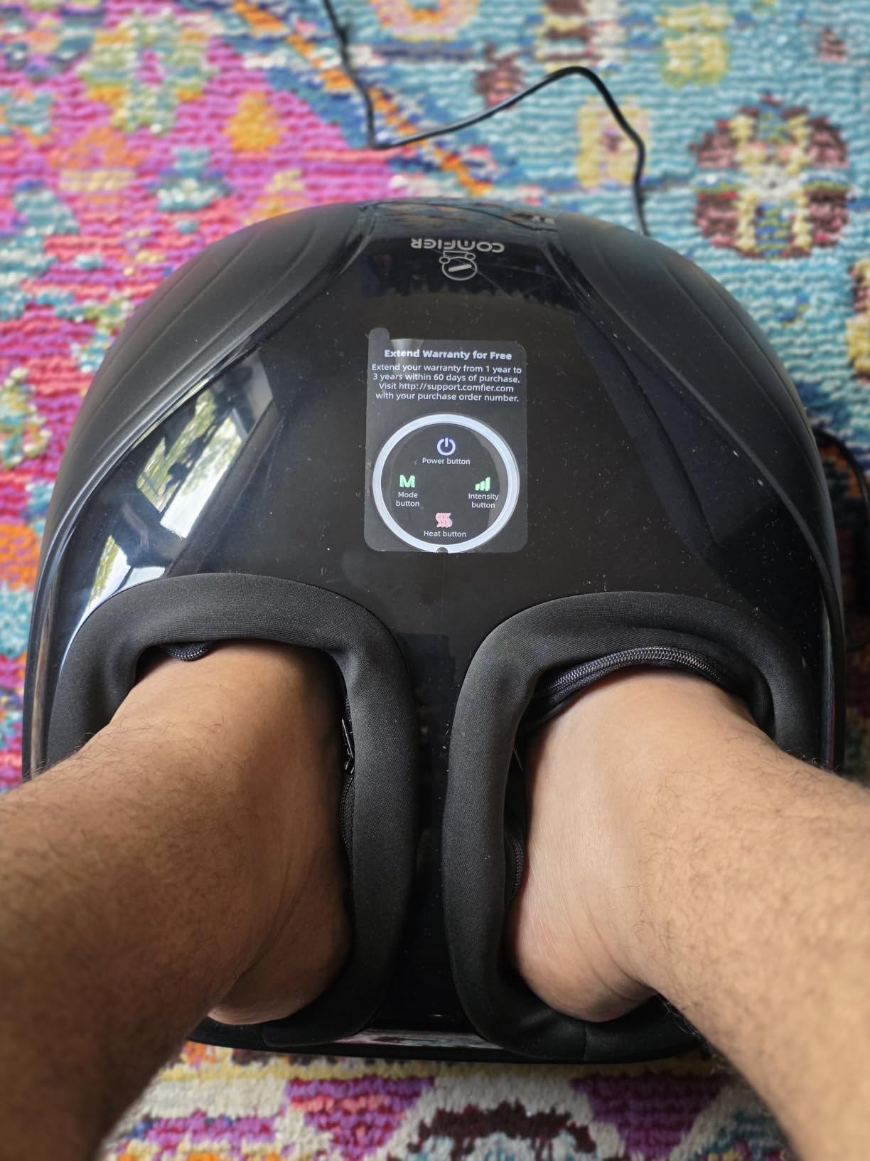 COMFIER 2026 Shiatsu Foot Massager with Fast Heat, FSA Eligible HSA | Plantar Fasciitis & Neuropathy Pain, 3 Kneading, 5 Compression, 3 Vibration, 2 Heat Levels, Size 13, Gift for Men & Women customer photo 2