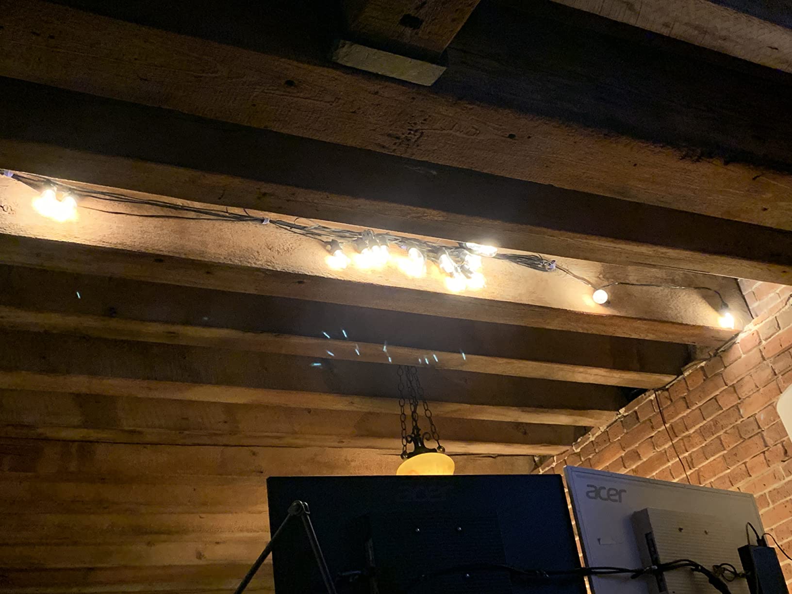100FT LED Outdoor String Lights with 30 Edison Shatterproof IP65 Waterproof Bulbs, 2700K Dimmable Commercial Grade Patio Lights, Heavy Duty Outside Hanging Light for Garden Porch Deck Decor customer photo 1