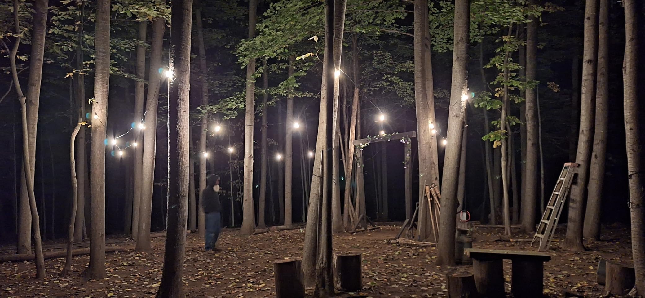 100FT LED Outdoor String Lights with 30 Edison Shatterproof IP65 Waterproof Bulbs, 2700K Dimmable Commercial Grade Patio Lights, Heavy Duty Outside Hanging Light for Garden Porch Deck Decor customer photo 2