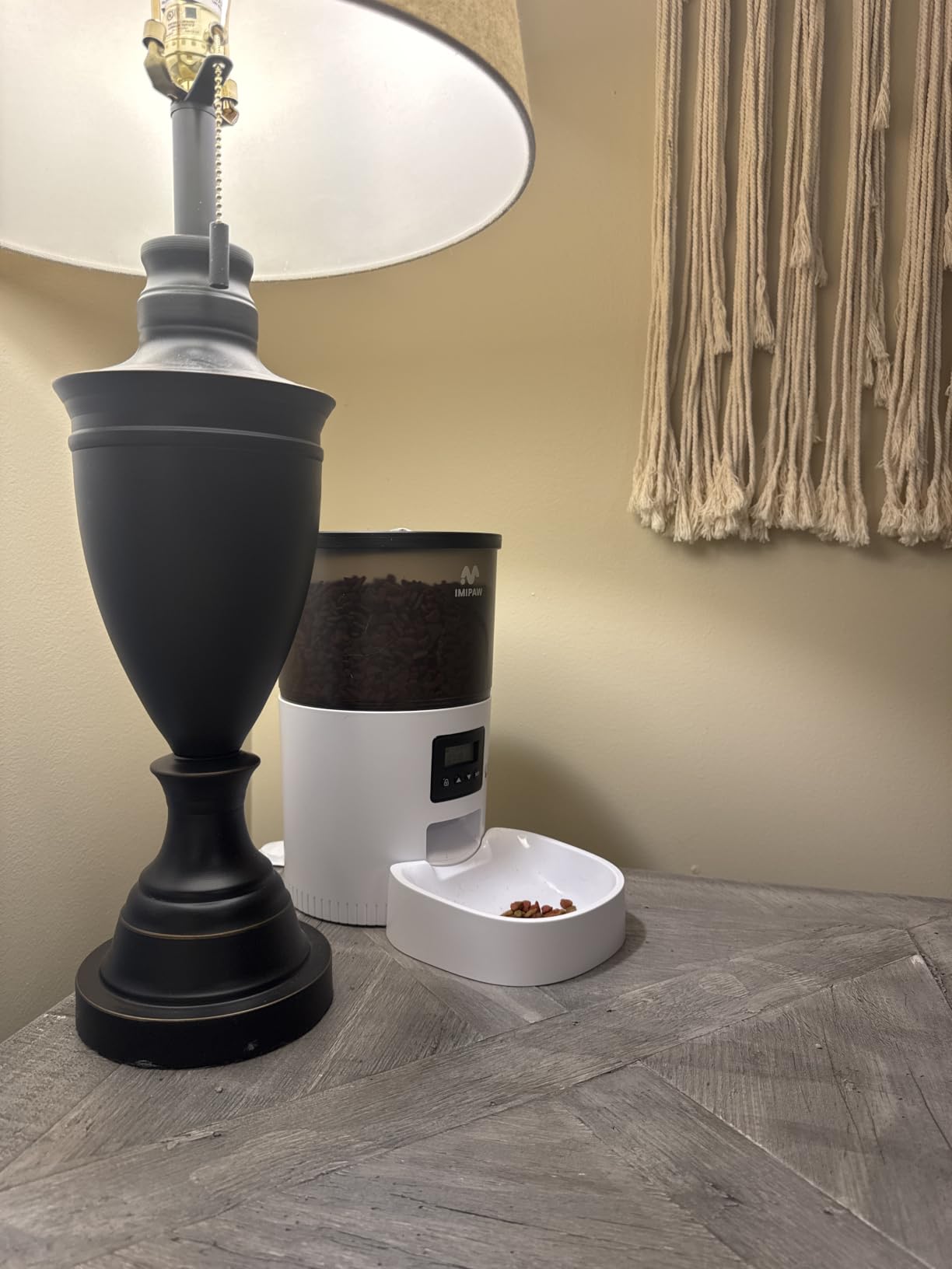 IMIPAW Automatic Cat Feeders, Timed Cat Dry Food Dispenser with Desiccant Bag, Dual Power Supply customer photo 2