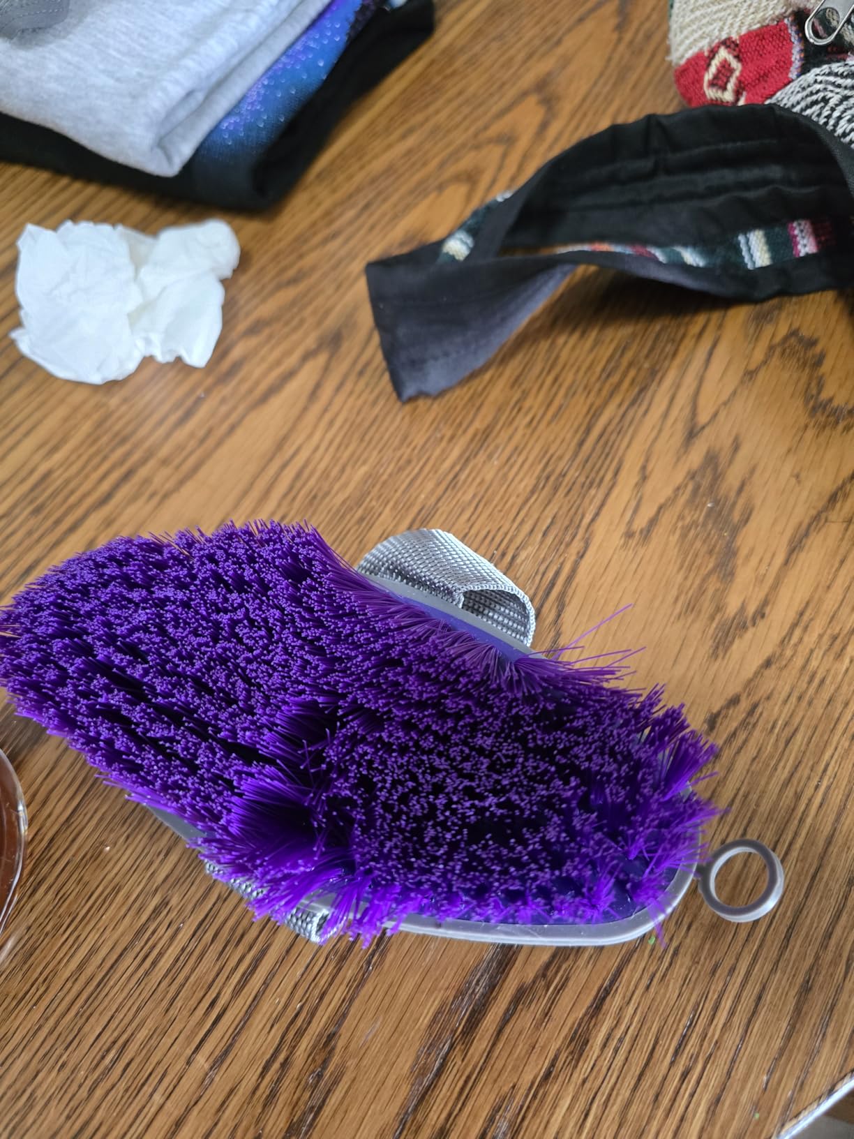Horse Grooming Kit (12-Piece): Brushes, Storage Bag, Sweat Scraper, Mane Comb, Grooming Gloves - Purple Horse Gifts for Girls customer photo 1
