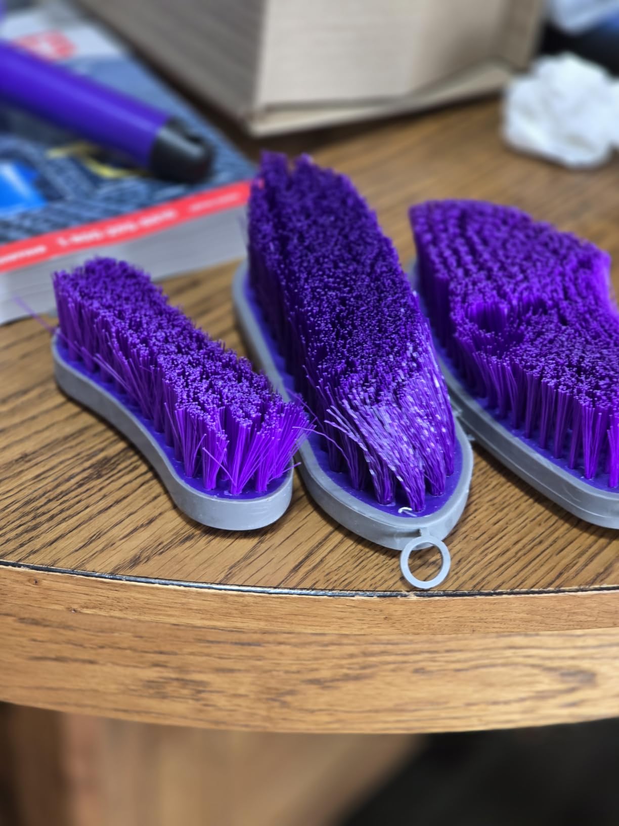 Horse Grooming Kit (12-Piece): Brushes, Storage Bag, Sweat Scraper, Mane Comb, Grooming Gloves - Purple Horse Gifts for Girls customer photo 2