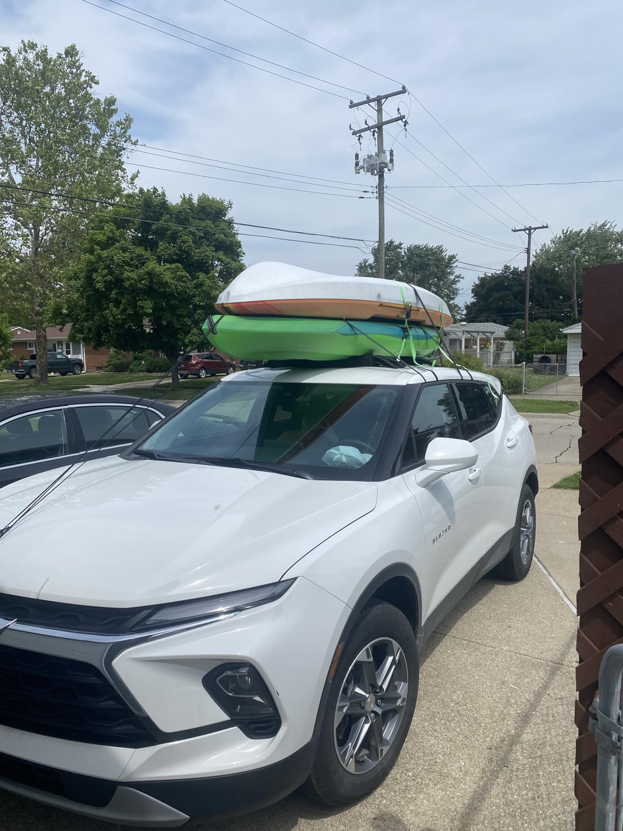 Golkcurx Universal Soft Roof Rack Pads for Kayak (Black) | Surfboard, SUP, Canoe, Snowboard, 15FT Tie-Down Straps x2, Storage Bag customer photo 1