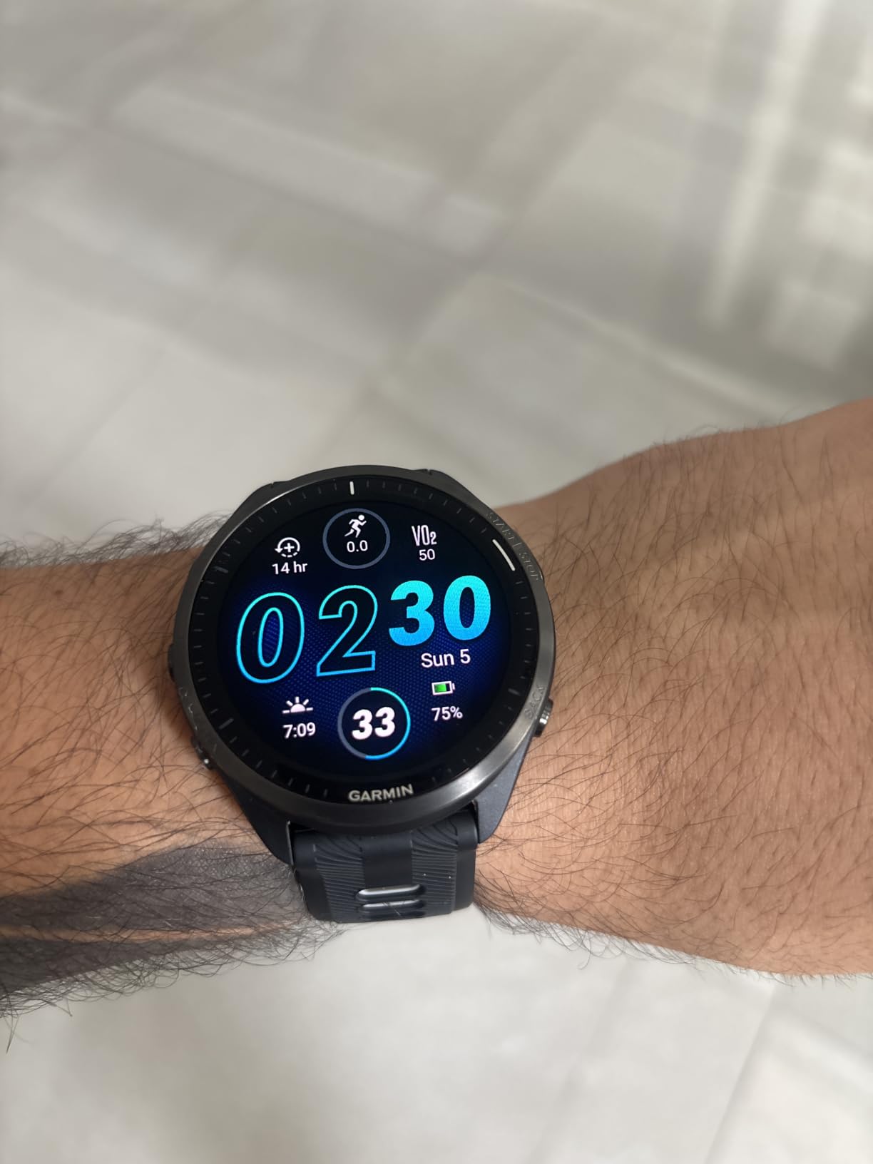 Garmin Forerunner 965 Running Smartwatch, Colorful AMOLED Display, Training Metrics and Recovery Insights, Black and Powder Gray, 010-02809-00 | 1.4 Amoled Touchscreen, Advanced Training Metrics and Recovery Insights, Built-in Maps, Music Storage, Garmin Pay customer photo 1