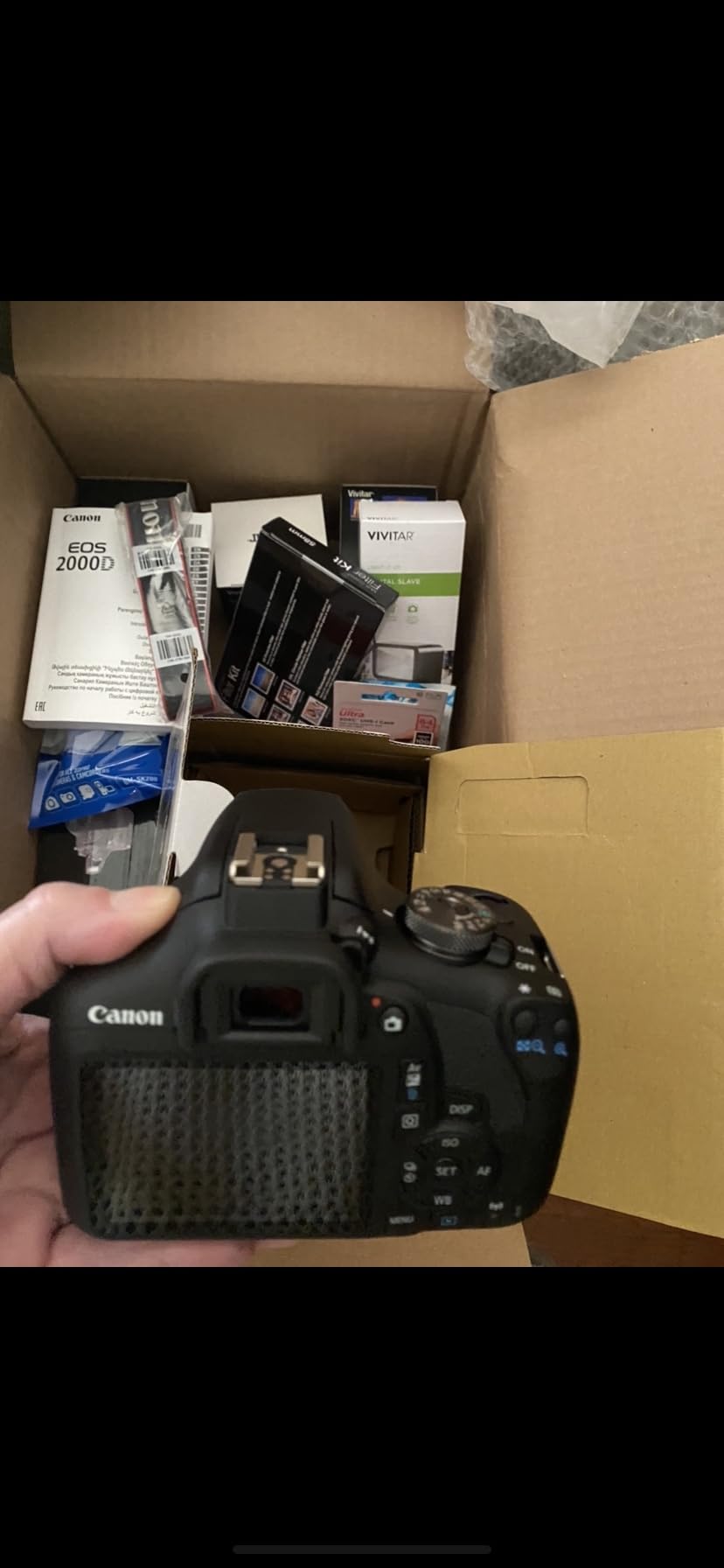 Canon EOS 2000D / Rebel T7 DSLR w/EF-S 18-55mm f/3.5-5.6 Lens 3 Lens Kit: 128GB Memory + Wide Angle + Telephoto + Flash (Renewed) customer photo 1