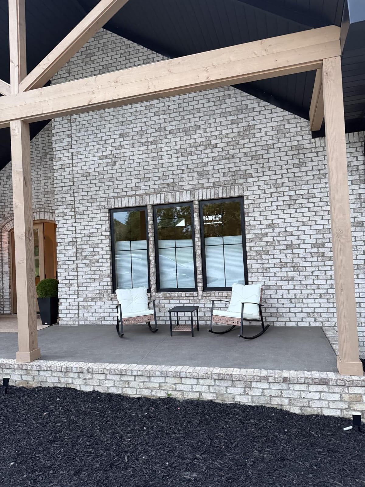 LAUSAINT HOME 3-Piece Rocking Bistro Set, Outdoor Patio Furniture with Thick Cushions and 2-Tier Coffee Table customer photo 2