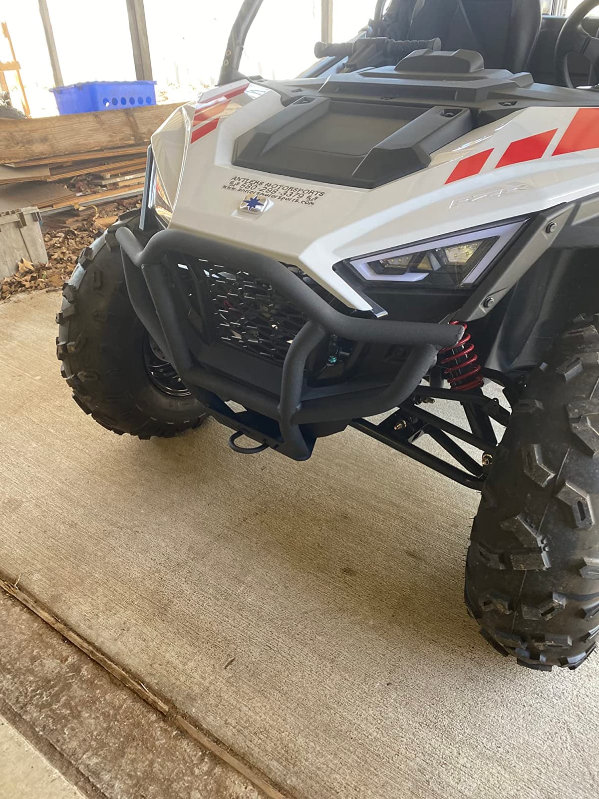 SuperATV Front Bumper for Polaris RZR 200 (2022+) - Wrinkle Black, USA Made customer photo 2