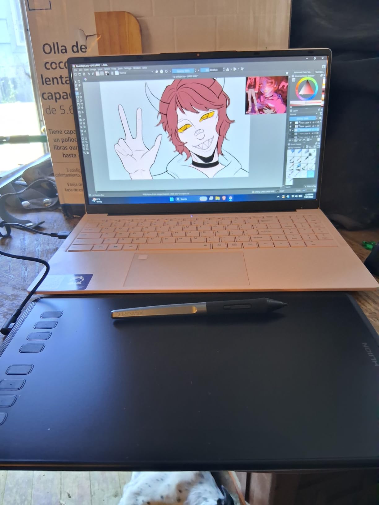 HUION Inspiroy 2 Large Drawing Tablet with 3-Group 8 Customized ExpressKeys | 10.5x6.56
