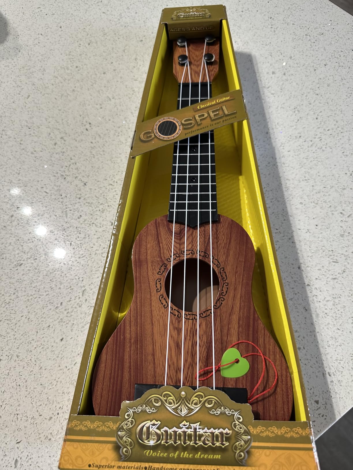 Raimy 17in Kids Ukulele Mini Guitar with Picks for Toddler Boys Girls | 4 Strings Children Musical Instruments, Educational Toys, Beginner Birthday Gift, Easy Strumming and Learning Fun (Mahogany) customer photo 1
