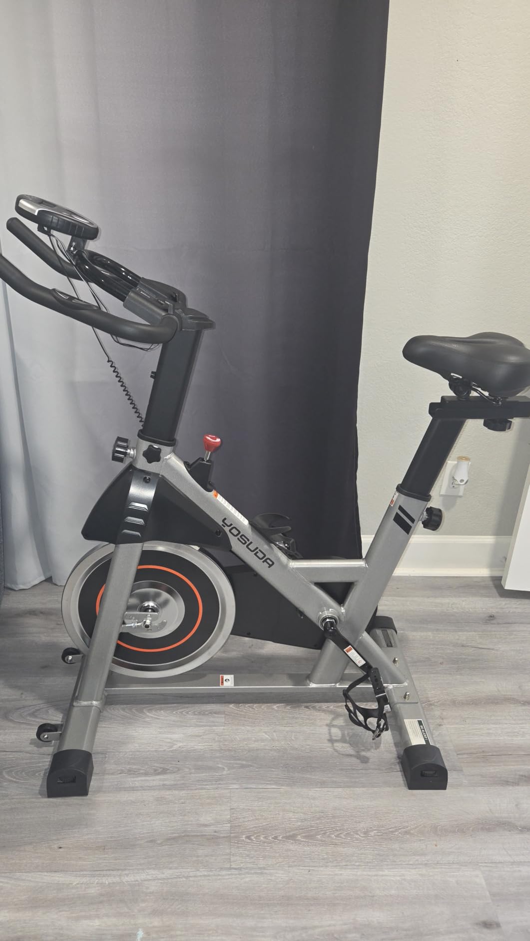 YOSUDA Exercise Bike, Magnetic Friction Stationary Bike with App Training | Indoor Cycling Low Noise Spin Bike for Home with 300 lb Weight Capacity, Tablet Holder and Fitness Course for Weight Loss customer photo 1