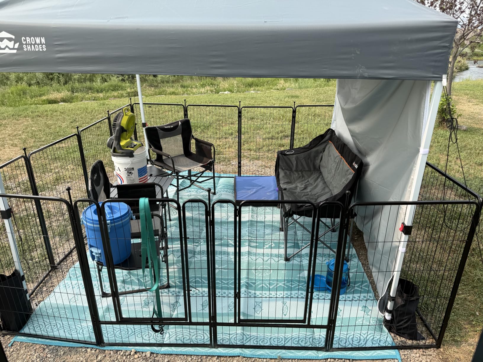 CROWN SHADES 10X10 Commercial Instant Pop Up Canopy, White | 300D Silver-Coated Fabric, CenterLok One Push Tent, STO-N-Go Bag, 3 Height Adjustment, 4 Sidewalls customer photo 1