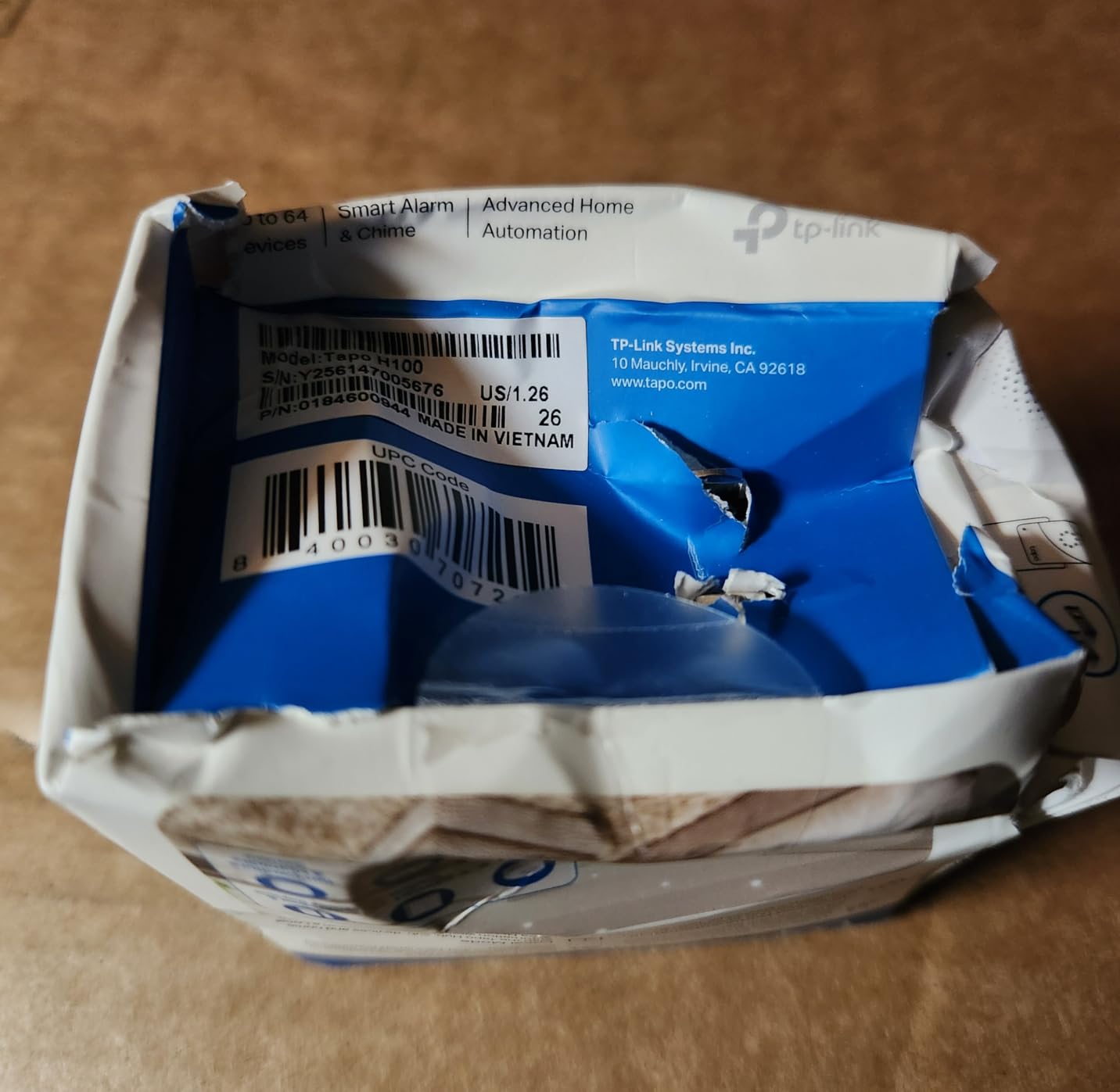 Tapo Smart Hub with Built-in Chime, REQUIRES 2.4GHz Wi-Fi, Reliable Long-Range Connections with Tapo Sensors, Sub-1G Low-Power Wireless protocol, Connect up to 64 smart devices (H100) customer photo 2