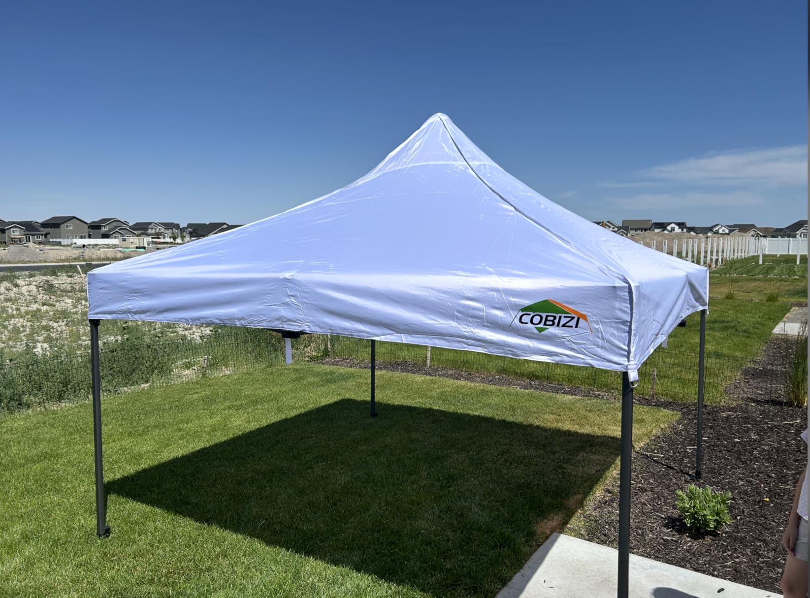COBIZI 10x20 Pop Up Canopy Tent,Heavy Duty Canopy(White with 6 Sidewalls) | Pop Up Tent Frame,UPF 50+,All Season Wind&Waterproof Gazebo,Commercial Outdoor Wedding Party Tent for Parties,with Roller Bag customer photo 1