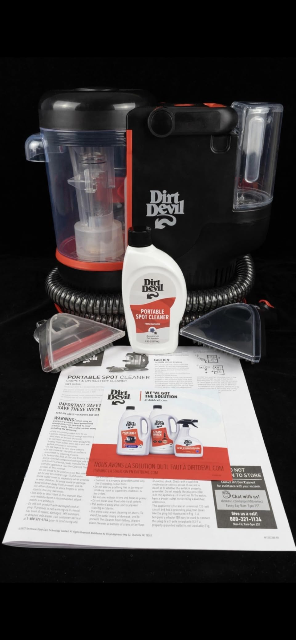Dirt Devil Portable Spot Cleaner Machine for Carpet and Upholstery | Powerful Suction Spot Cleaning Machine with Versatile Tools, Pair with Dirt Devil Portable Cleaner Solution customer photo 1