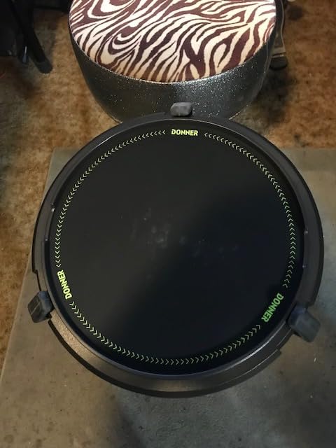 Drum Practice Pad 12 Inches, Donner Quiet Drum Pad with Removable Snare Simulation Built-in 800 Steel Balls, Drum Sticks, 40 Standard Rudiments(Black) customer photo 2