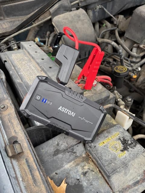 AstroAI S8 Car Battery Jump Starter 1500A - Portable 12V Lithium Jump Box | BOOST for Dead Battery, 3 Mode Flashlight, Power Bank & Smart Jumper Cables - for 6.0L Gas and 3.0L Diesel Engine, Orange customer photo 2