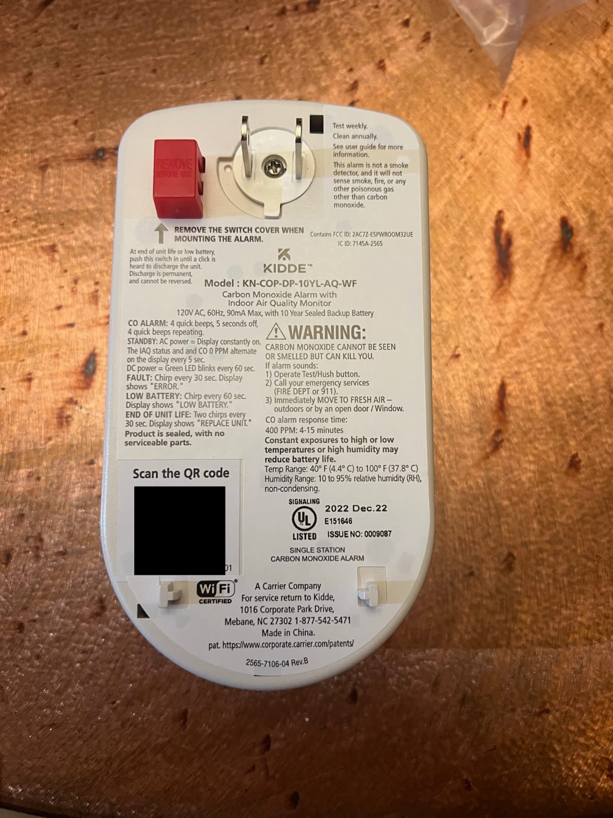 Kidde Smart Carbon Monoxide Detector & Indoor Air Quality Monitor, Plug-in, WiFi, Alexa Compatible Device, Voice & App Alerts customer photo 2