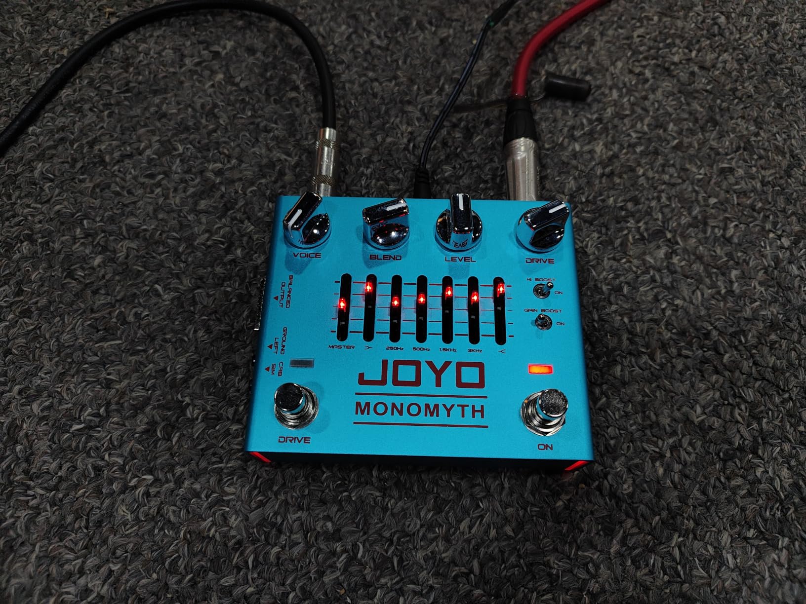 JOYO Bass Preamp & DI Guitar Pedal, 6-Band Graphic EQ with Blend/Voice/Drive Control, Treble & Gain Boost, XLR DI Out & Cab Sim (MONOMYTH R-26) customer photo 1