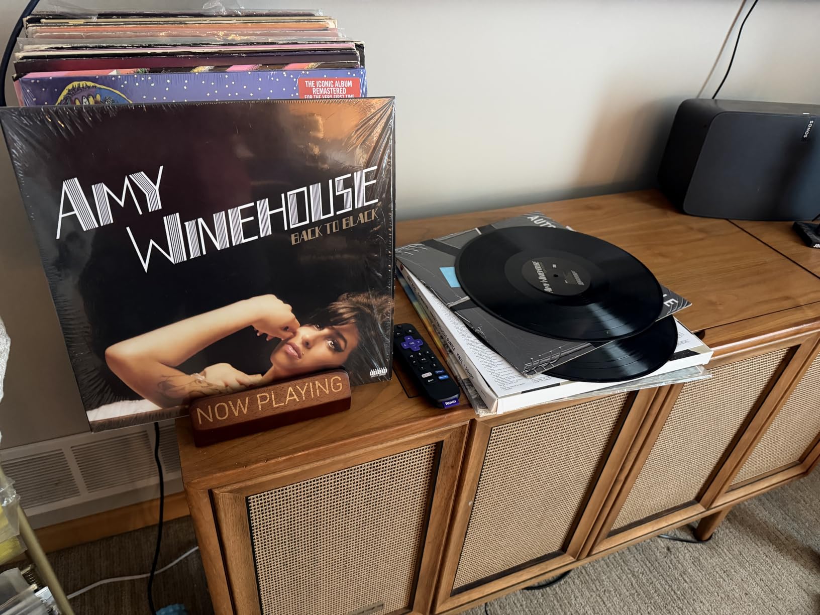 BS-VOG Now Playing Vinyl Record Holder Storage Fits 50 LPs, Gift Package | Display Your Now Playing Record, Assembles in Seconds, Doubles as a Magazine & Book Rack, Premium Wood, Non-Slip Grooves customer photo 1