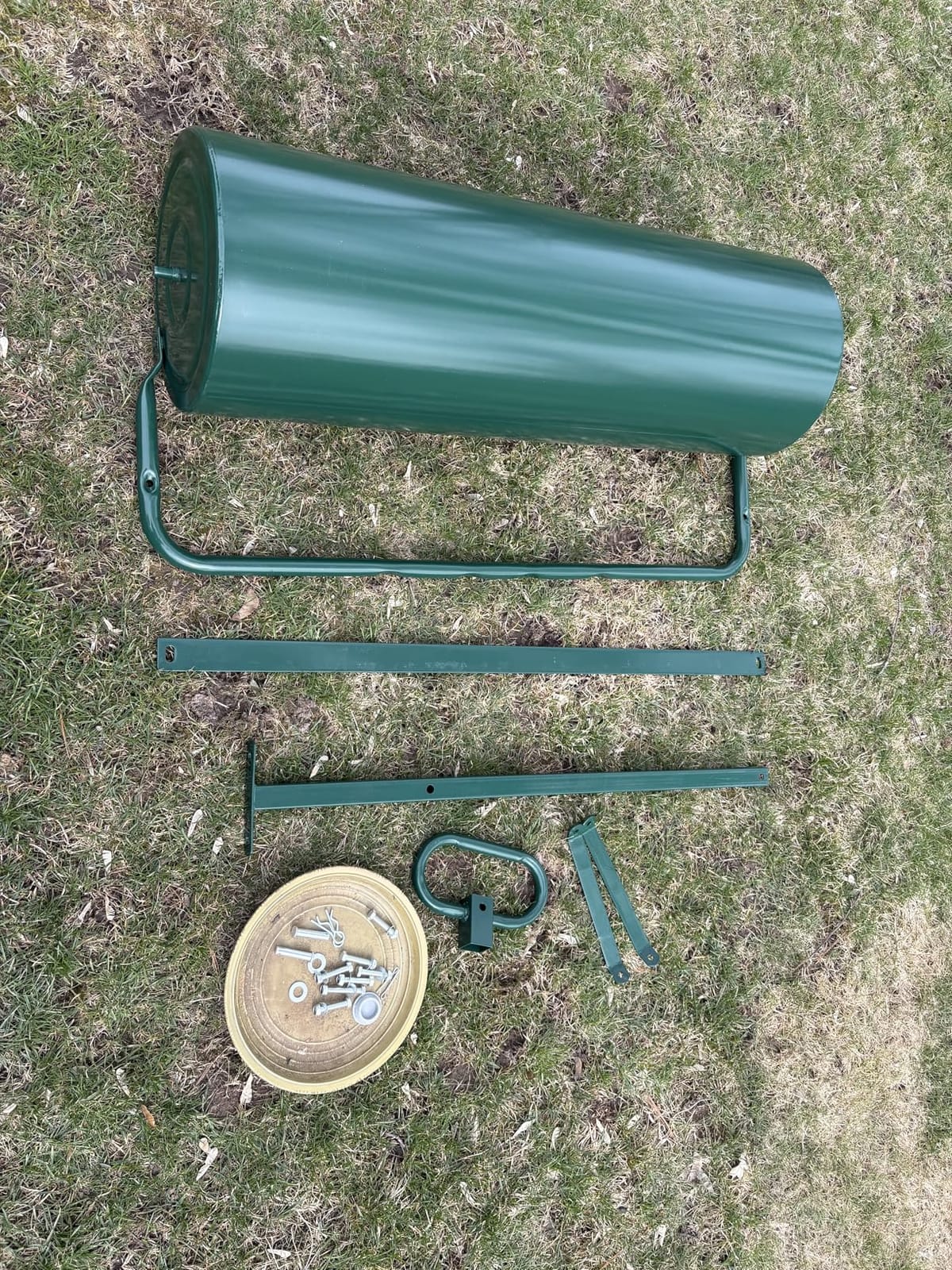 Goplus Lawn Roller, Push/Tow Behind Lawn Roller, 30 Gallon/113L Water Sand Filled Sod Roller Drum Roller with Detachable Gripping Handle, Yard Roller Pull Behind a Tractor for Garden Yard Park Farm customer photo 2