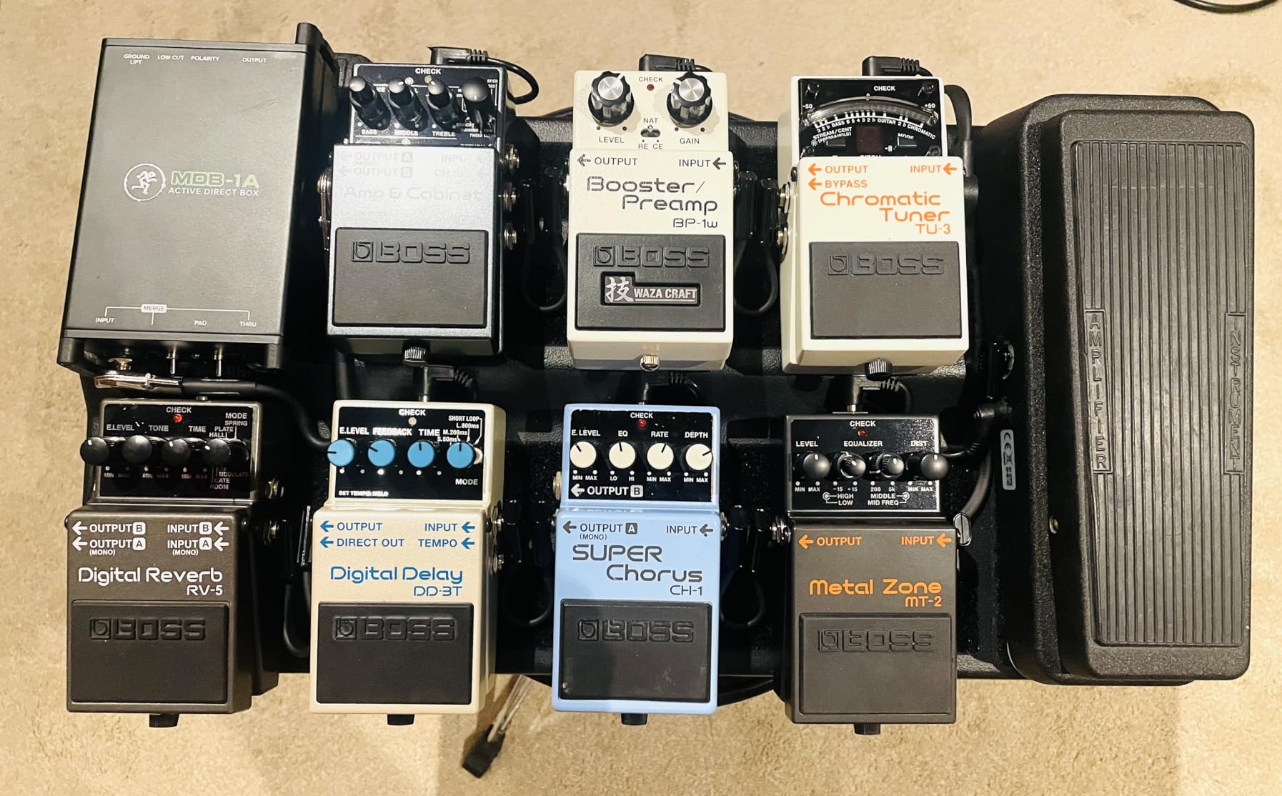 Rockhouse 2-Tier ABS 20''x10'' Guitar Pedal Board with Gig Carry Bag | Double Row Layout Built-in Power Storage & Cable Routing customer photo 2