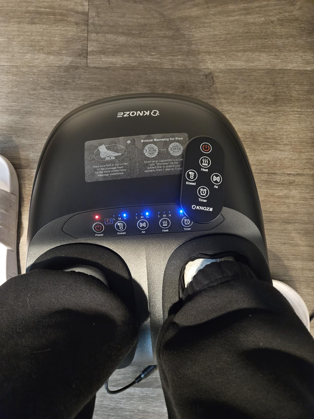 KNQZE Shiatsu Foot Massager with Heat and Compression, Deep Kneading Foot Massage for Plantar Fasciitis Relief, Remote Control, Multi Massage Modes, Auto Shut-Off Timer, FSA Eligible, Mothers Day gift customer photo 2