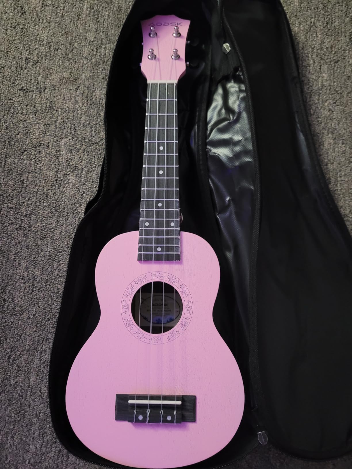 AODSK Soprano Ukulele for Beginner 21 Inch Ukelele with Gig Bag Strap Nylon String 4 Picks Holiday Gift customer photo 2