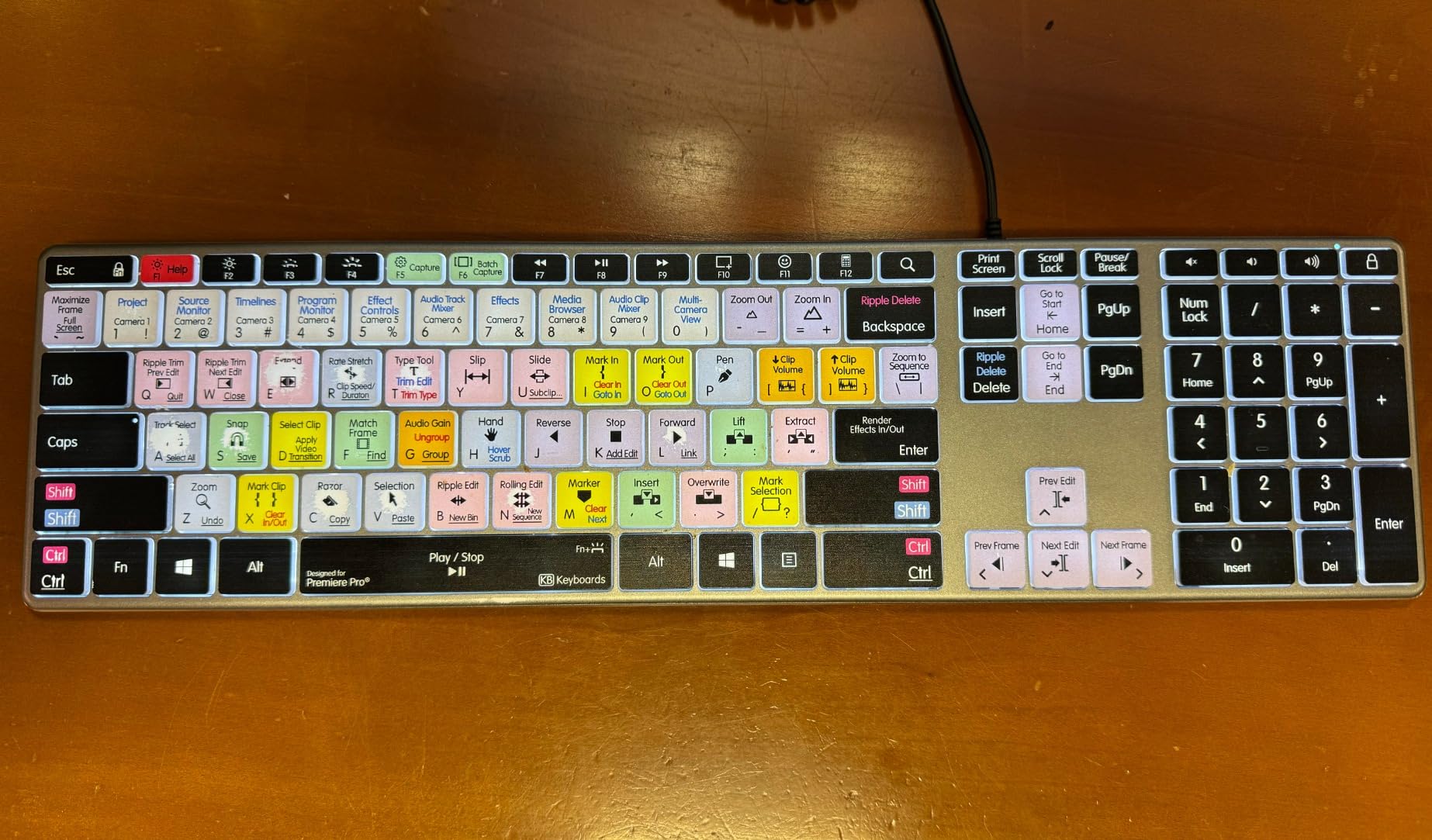 KB Covers Adobe Premiere Pro Backlit Aluminum Keyboard - Windows - US customer photo 2
