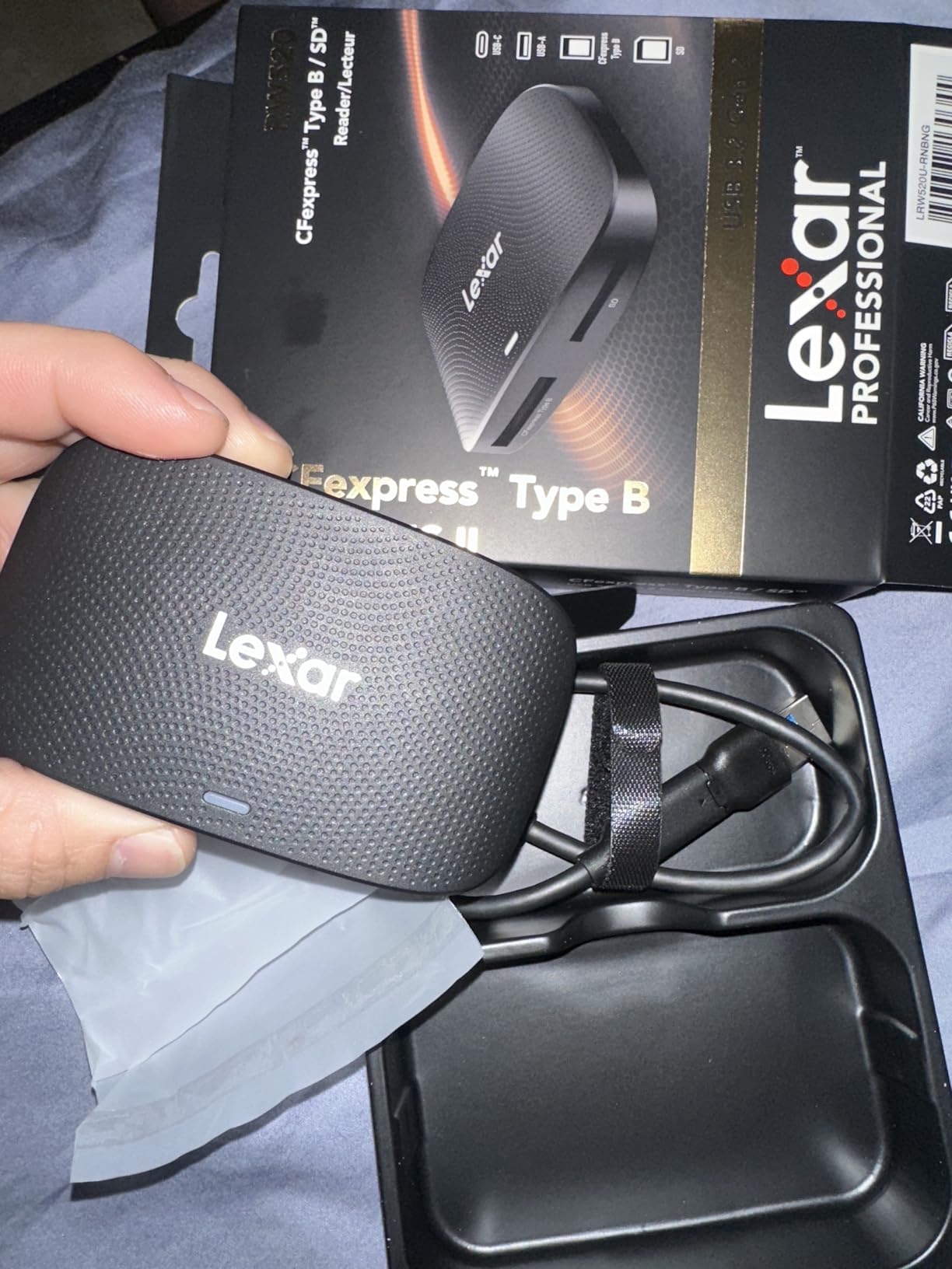 Lexar CFexpress Type B/SD Card Reader, Up to 10Gbps, USB 3.2 Gen 2 | Designed for CFexpress Type B & SD Cards, Dual-slot Simultaneous Offload customer photo 1