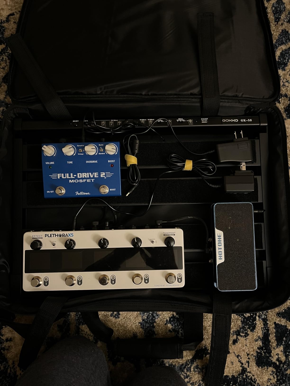 GOKKO Pedal Board with Integrated Power Supply 20.5