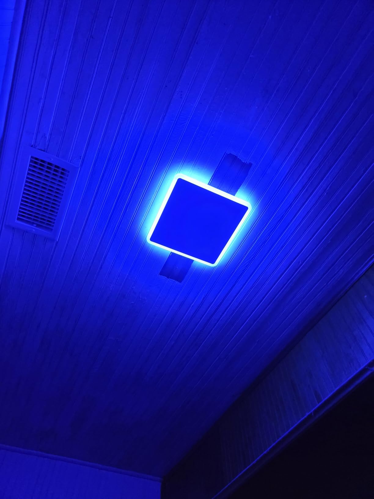 Annaror Smart LED Ceiling Light WiFi, 13in RGB Flush Mount Lighting Fixture with Remote, Compatible with Alexa Google Home, Low Profile Ceiling Light for Bedroom, Kitchen, Square White customer photo 1
